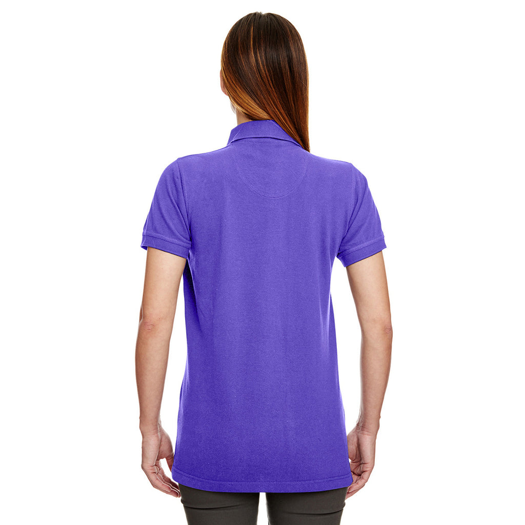 UltraClub Women's Purple Classic Pique Polo