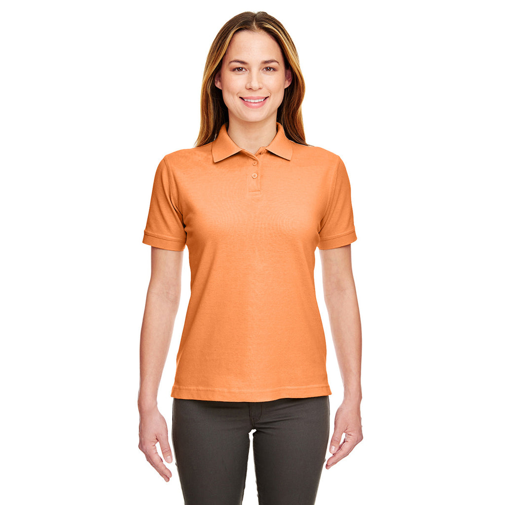 UltraClub Women's Tangerine Classic Pique Polo