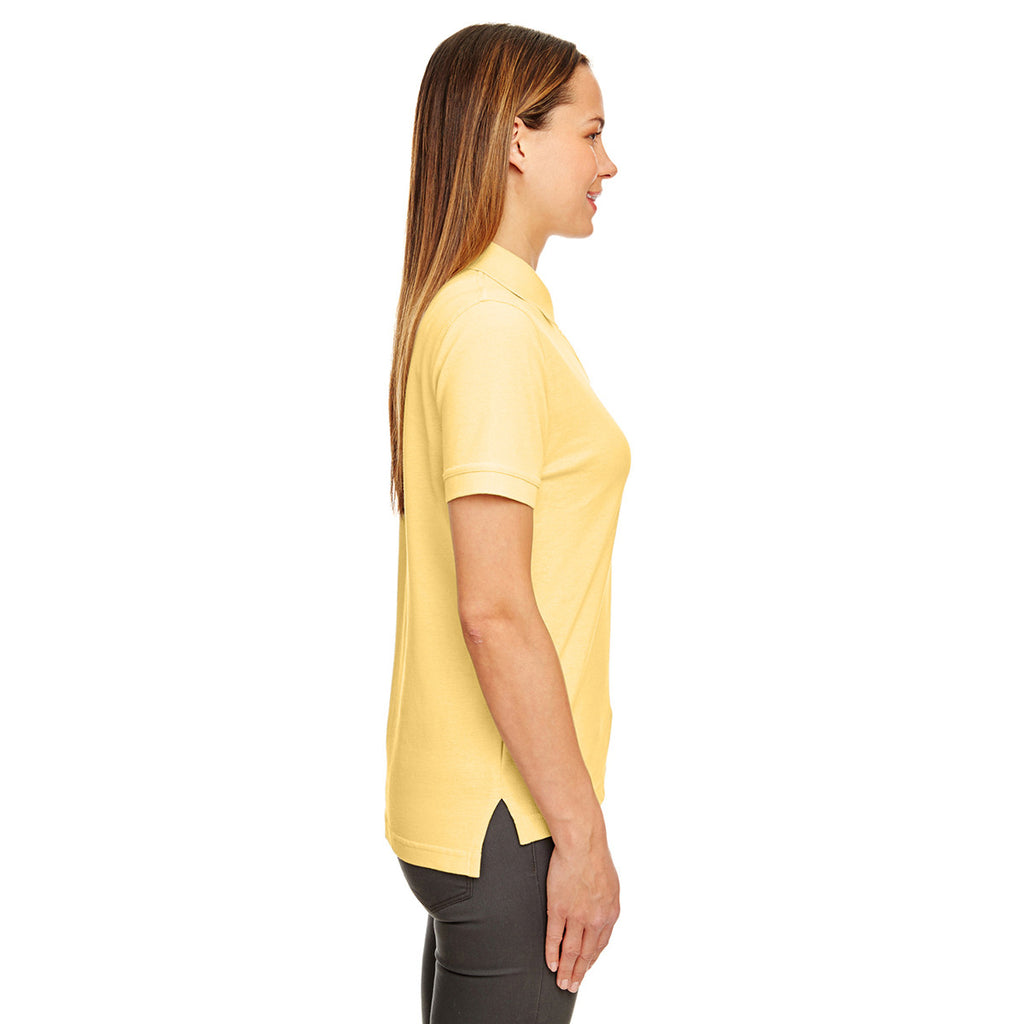 UltraClub Women's Yellow Classic Pique Polo