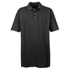 UltraClub Men's Black Classic Pique Polo with Pocket