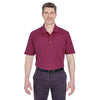 UltraClub Men's Burgundy Classic Pique Polo with Pocket