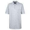 UltraClub Men's Heather Grey Classic Pique Polo with Pocket