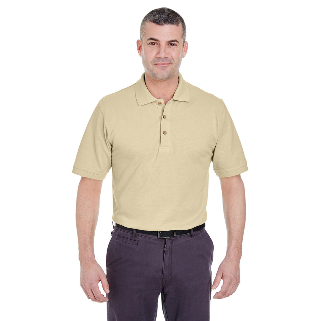 UltraClub Men's Putty Classic Pique Polo