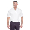 UltraClub Men's White Tall Classic Pique Polo