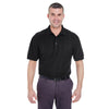 UltraClub Men's Black Whisper Pique Polo