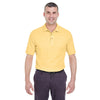 UltraClub Men's Yellow Whisper Pique Polo