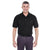 UltraClub Men's Black Tall Whisper Pique Polo