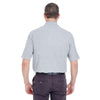 UltraClub Men's Heather Grey Tall Whisper Pique Polo