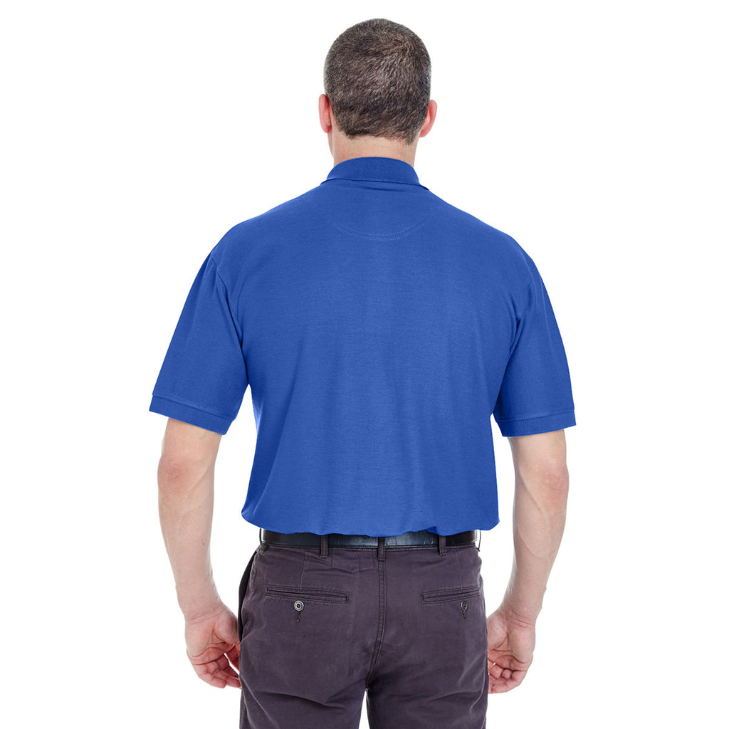 UltraClub Men's Royal Tall Whisper Pique Polo