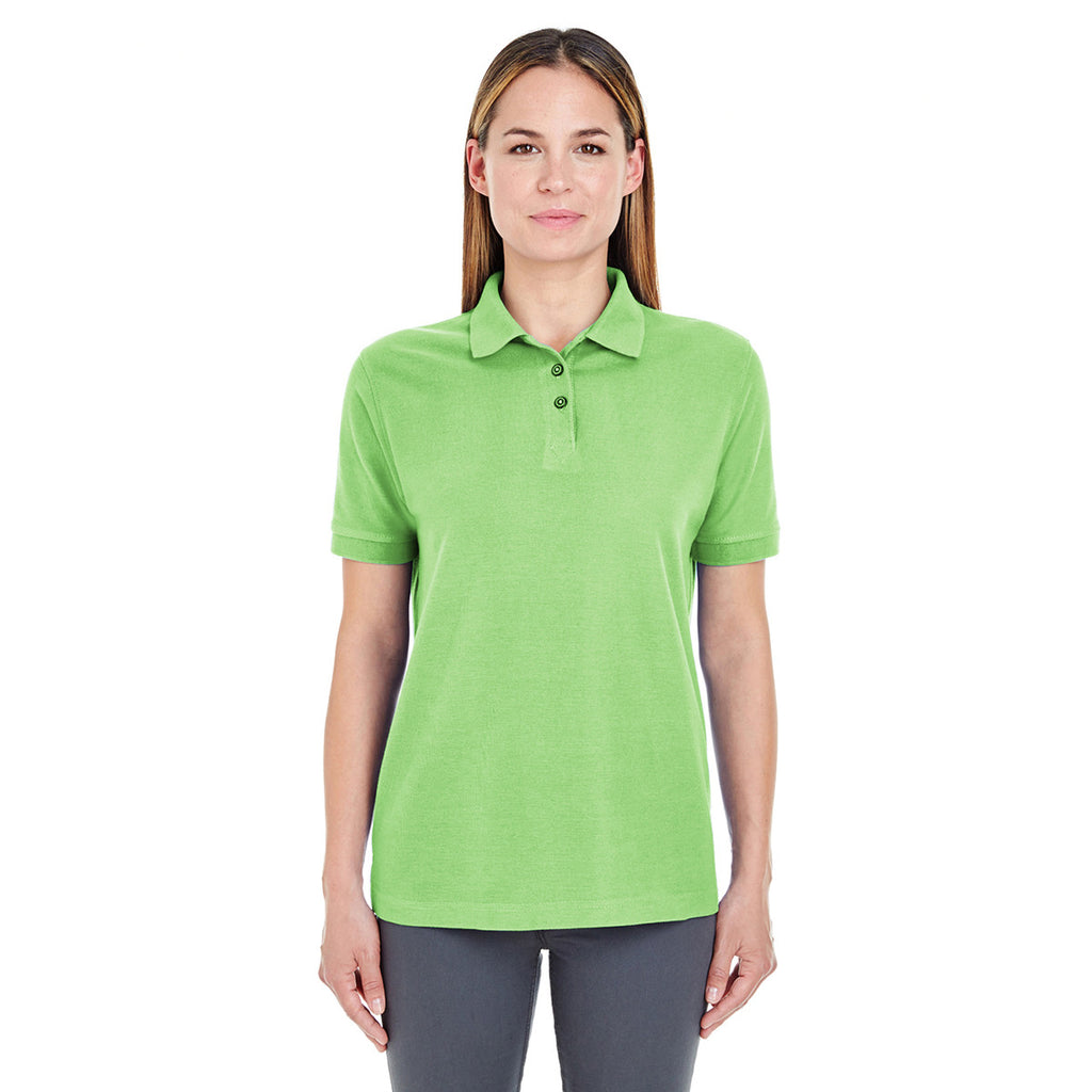 UltraClub Women's Apple Whisper Pique Polo