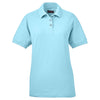 UltraClub Women's Baby Blue Whisper Pique Polo