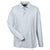 UltraClub Men's Heather Grey Long-Sleeve Whisper Pique Polo