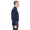 UltraClub Men's Navy Long-Sleeve Whisper Pique Polo