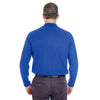 UltraClub Men's Royal Long-Sleeve Whisper Pique Polo