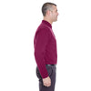 UltraClub Men's Wine Long-Sleeve Whisper Pique Polo