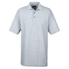 UltraClub Men's Heather Grey Whisper Pique Polo with Pocket