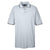 UltraClub Men's Heather/Black Short-Sleeve Whisper Pique Polo with Tipped Collar and Cuffs