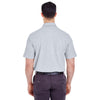 UltraClub Men's Heather Grey Basic Pique Polo