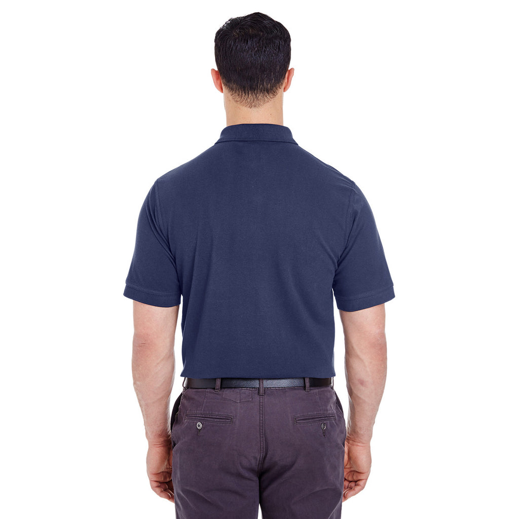 UltraClub Men's Navy Basic Pique Polo