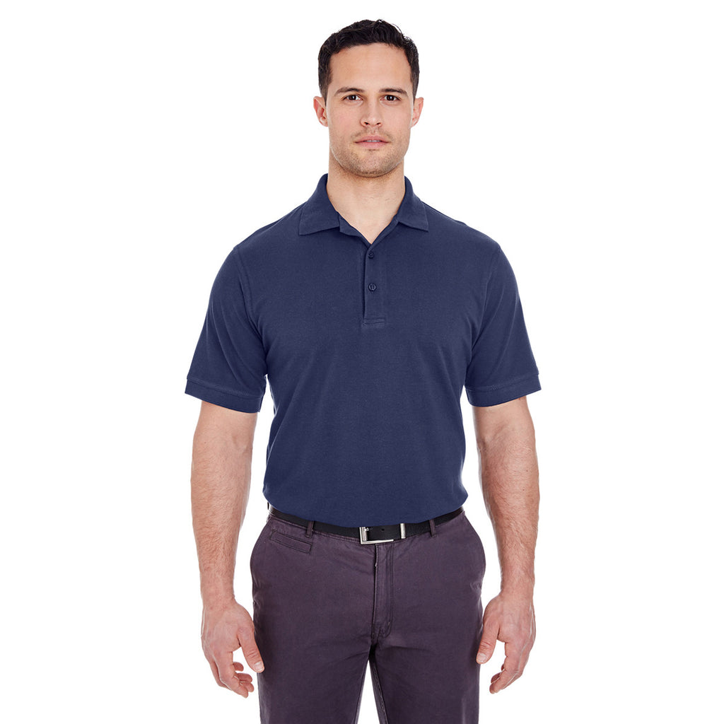 UltraClub Men's Navy Basic Pique Polo