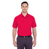 UltraClub Men's Red Basic Pique Polo