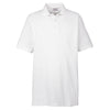 UltraClub Men's White Basic Pique Polo