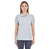 UltraClub Women's Heather Grey Basic Pique Polo