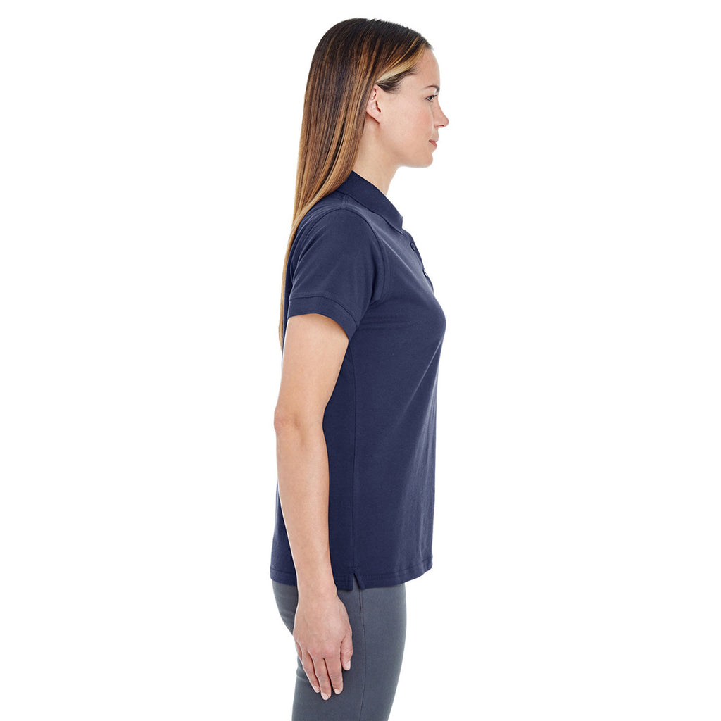 UltraClub Women's Navy Basic Pique Polo