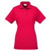 UltraClub Women's Red Basic Pique Polo