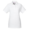 UltraClub Women's White Basic Pique Polo