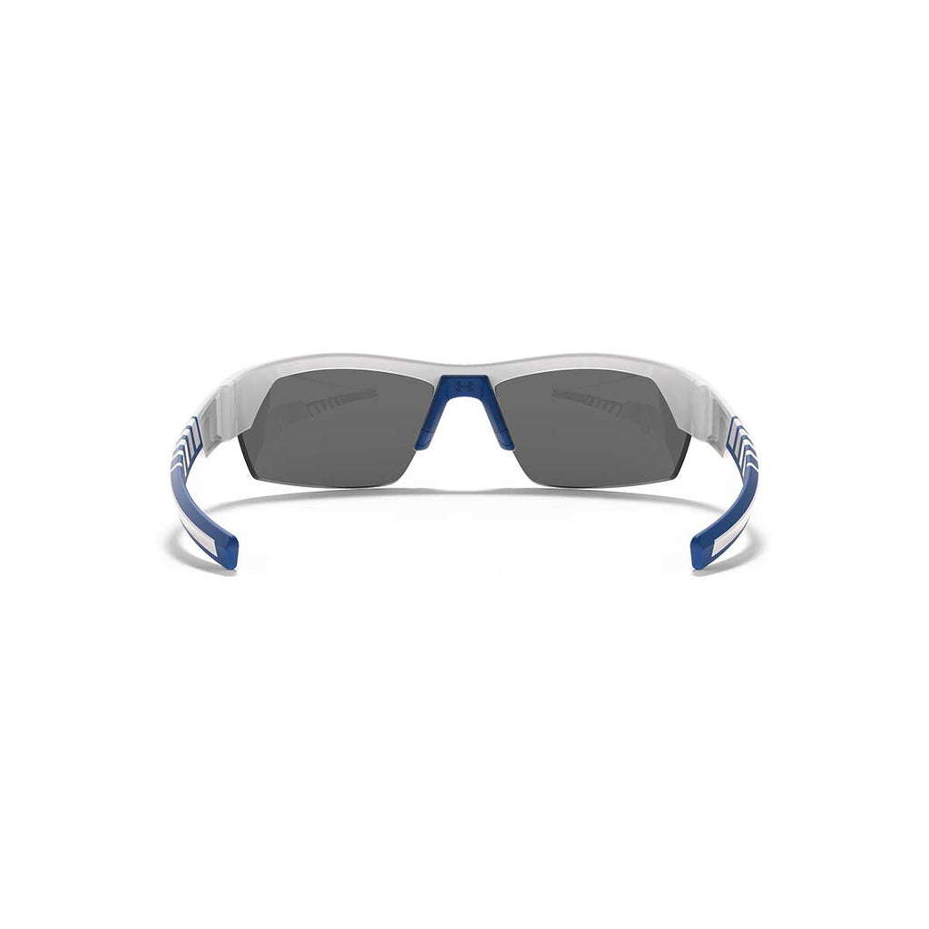 Under Armour Shiny White UA Igniter 2.0 With Blue Mirror Lens