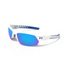 Under Armour Shiny White UA Igniter 2.0 With Blue Mirror Lens