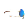 Under Armour Shiny Gold UA Doubledown With Blue Mirror Lens