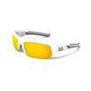 Under Armour Shiny White UA Big Shot With Orange Mirror Lens