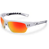 Under Armour Shiny White UA Octane With Orange Mirror Lens