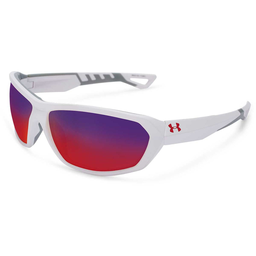 Under Armour White UA Rage With Infrared Mirror Lens