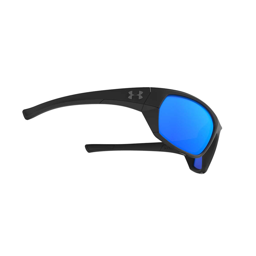 Under Armour Satin Black UA Powerbrake With Grey/Blue Mirror Lens