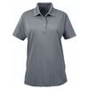 UltraClub Women's Charcoal Cool & Dry 8 Star Elite Performance Interlock Polo