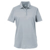 UltraClub Women's Silver Cool & Dry 8 Star Elite Performance Interlock Polo