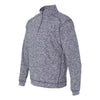 J. America Men's Navy Fleck Cosmic Fleece Quarter-Zip Pullover Sweatshirt