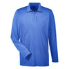 UltraClub Men's Royal Heather Cool & Dry Heathered Performance Quarter-Zip