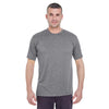 UltraClub Men's Charcoal Heather Cool & Dry Heathered Performance T-Shirt