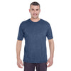 UltraClub Men's Navy Heather Cool & Dry Heathered Performance T-Shirt