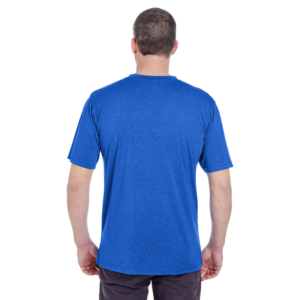 UltraClub Men's Royal Heather Cool & Dry Heathered Performance T-Shirt