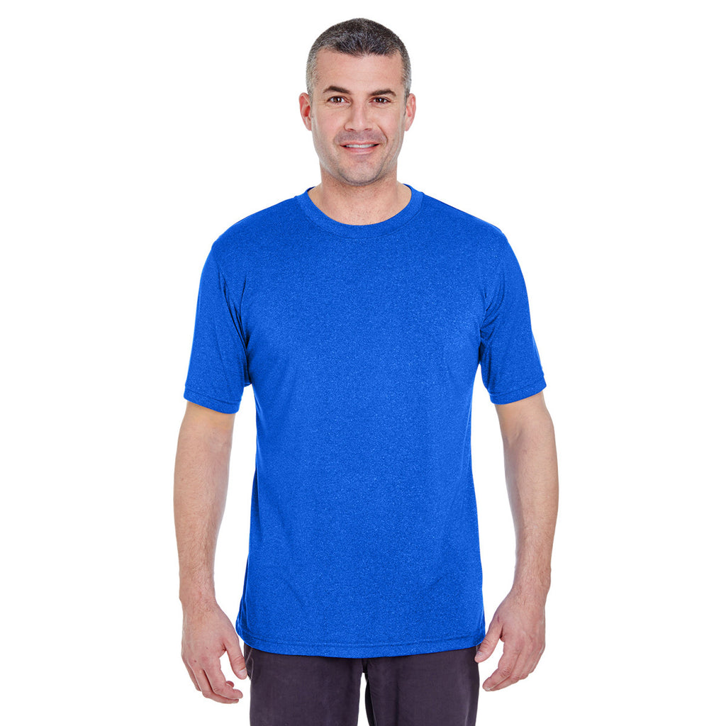 UltraClub Men's Royal Heather Cool & Dry Heathered Performance T-Shirt