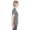 UltraClub Women's Charcoal Heather Cool & Dry Heathered Performance T-Shirt