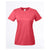 UltraClub Women's Red Heather Cool & Dry Heathered Performance T-Shirt