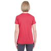 UltraClub Women's Red Heather Cool & Dry Heathered Performance T-Shirt