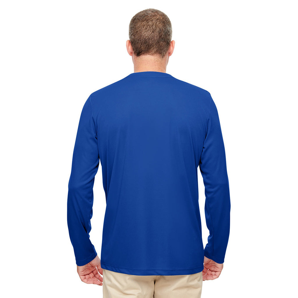 UltraClub Men's Royal Cool & Dry Performance Long-Sleeve Top