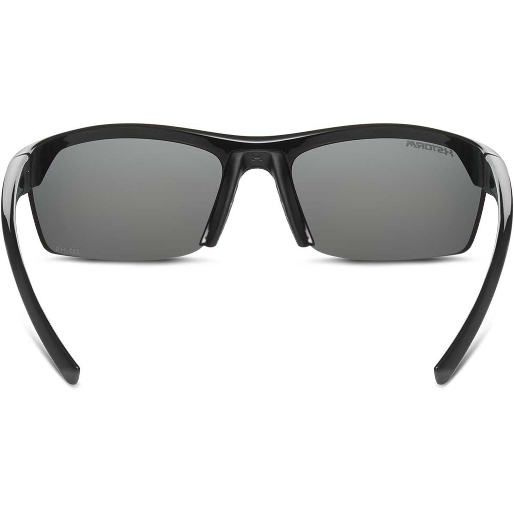 Under Armour Shiny Black UA Zone 2.0 Storm Polarized With Grey Lens